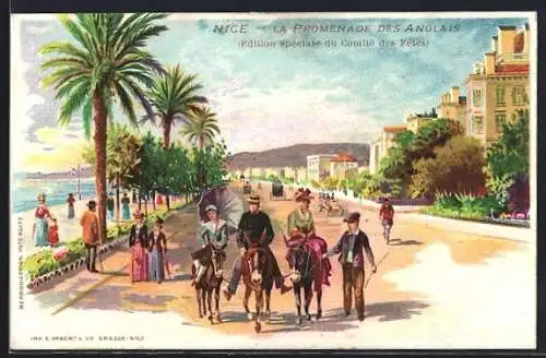 AK Nice, La Promenade des Anglais, Édition spéciale du Comité des Fêtes