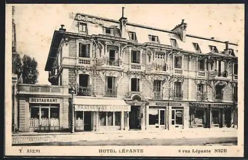 AK Nice, Hôtel LéPante avec restaurant et commerces adjacents