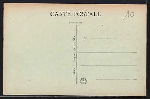 AK Saint-Isidore, Route du Var et vue de la maison bordée d`arbres