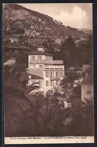 AK Villefranche-sur-Mer, Hôtel-Pension Ker-Maria entouré de nature verdoyante