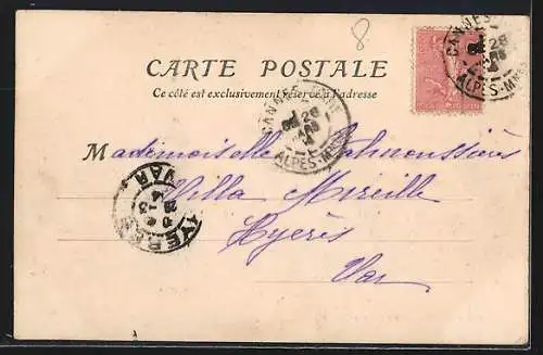 AK Cannes, Rue d`Antibes animée avec passants et commerces