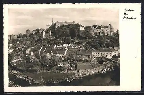 AK Bautzen, Ortenburg mit Flusspartie