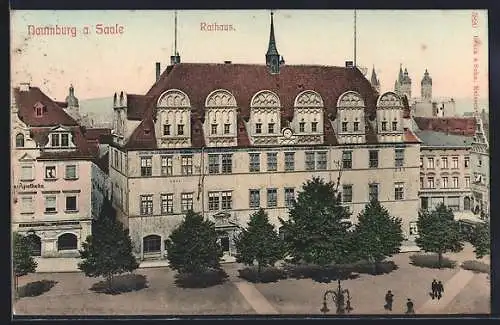 AK Naumburg a. Saale, Rathaus mit Markt