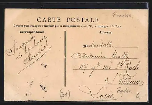 AK Toulouse, Strassenpartie mit Pferdebahn, Rue Alsace-Lorraine, Le Musee