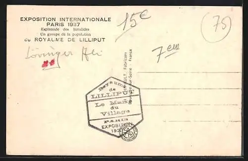 AK Paris, Exposition 1937, Royaume de Lilliput, Tour de France