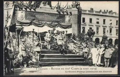 AK Toulouse, Retour du XVII. Corps 1919