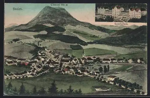 AK Saales, Gesamtansicht vom Flugzeug aus