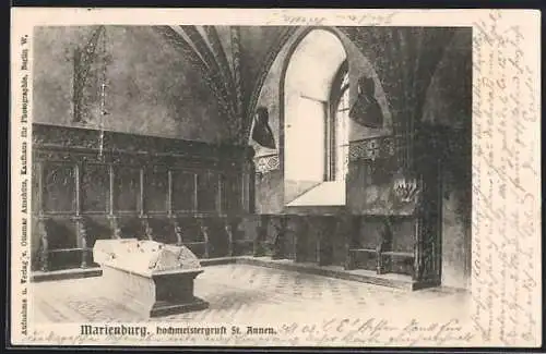 AK Marienburg, in der Hochmeistergruft St. Annen