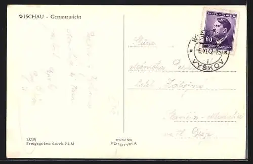 AK Wischau / Vyskov, Ortsansicht