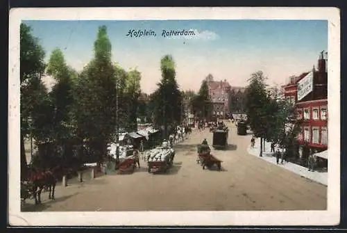 AK Rotterdam, Hofplein, Strassenbahnen