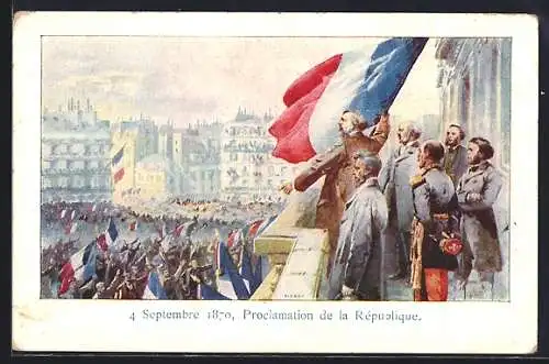 Künstler-AK 4. Septembre 1870, Proclamation de la Republique