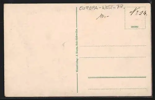 AK Orschweier, Bollenbergkapelle, Totalansicht der Ortschaft