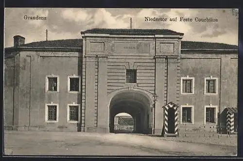 AK Graudenz / Grudziadz, Niedertor auf der Feste Coubiere