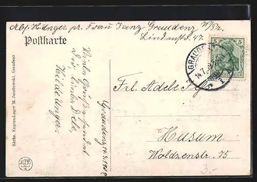 AK Graudenz, Weichselbrücke