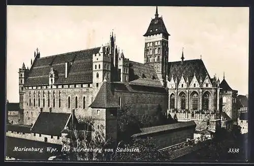 AK Marienburg /Westpreussen, Die Marienburg von Südosten