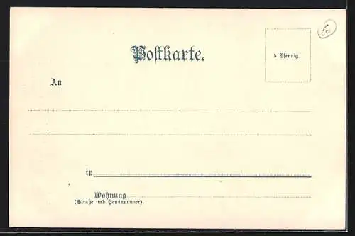 Lithographie München, Blick auf das Münchner Hofbräuhaus mit Innenansicht