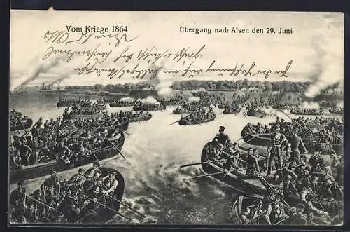 AK Alsen, Vom Kriege, Übergang nach Alsen den 29. Juni