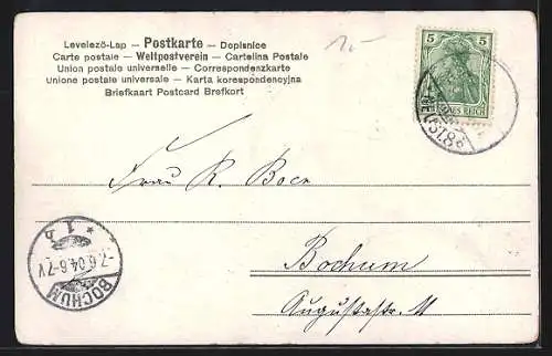 AK Schmetterling tanzt um einen Blumenstrauss, Gedicht