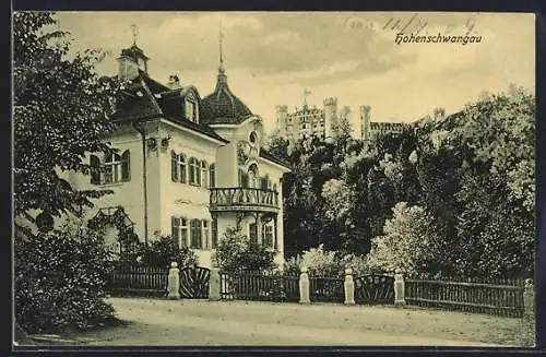 AK Hohenschwangau, Blick auf ein Hotel