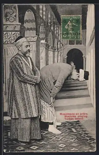 AK Türken betend, Muslems in Moschee, Islam