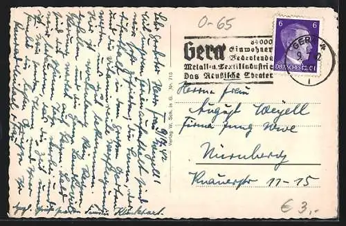 AK Gera, Strassenpartie am Amtsgericht und Handelshof