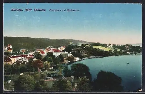 AK Buckow /Märk. Schweiz, Panorama mit Buckowsee
