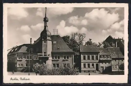 AK Apolda, Rathaus mit Uhrenturm