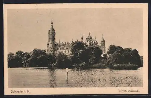 AK Schwerin i. M., Schloss von der Wasserseite