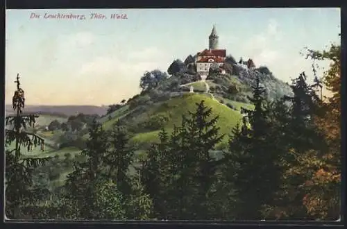 AK Leuchtenburg /Thür. Wald, Blick auf die Burg