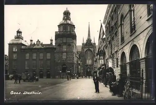 AK Goes, Stadhuis, Blick zum Rathaus