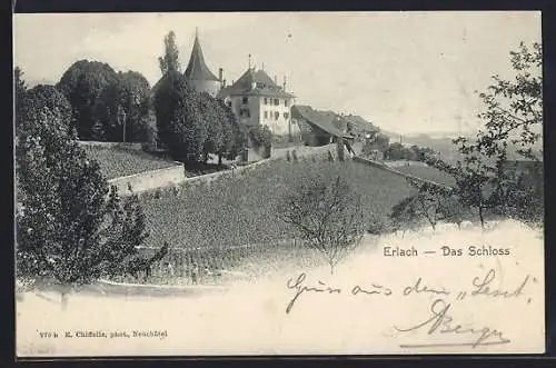 AK Erlach, Blick auf das Schloss