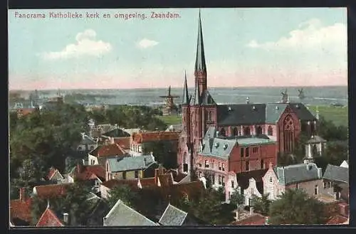 AK Zaandam, Panorama Katholieke kerk en omgeving