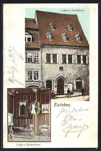 AK Eisleben, Luthers Sterbehaus mit Sterbezimmer