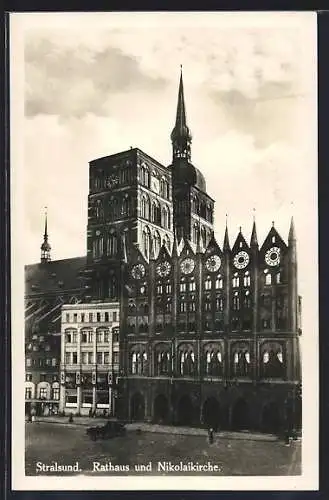 AK Stralsund, Rathaus und Nikolaikirche