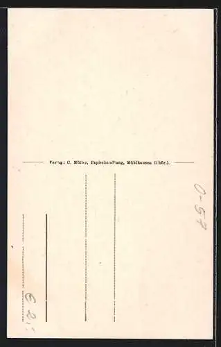 AK Mühlhausen / Thür., Blick in den Rathaus-Hof