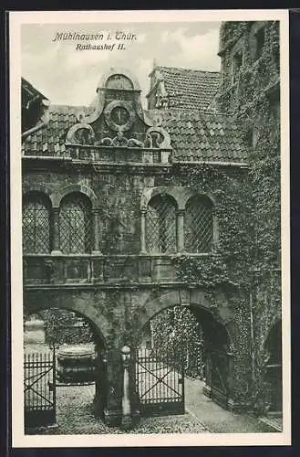 AK Mühlhausen / Thür., Rathaushof II