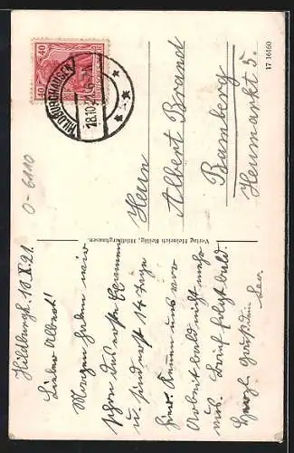AK Hildburghausen, Partie am Rathaus