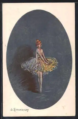 Künstler-AK A. Zandrino: Junge Ballett-Tänzerin