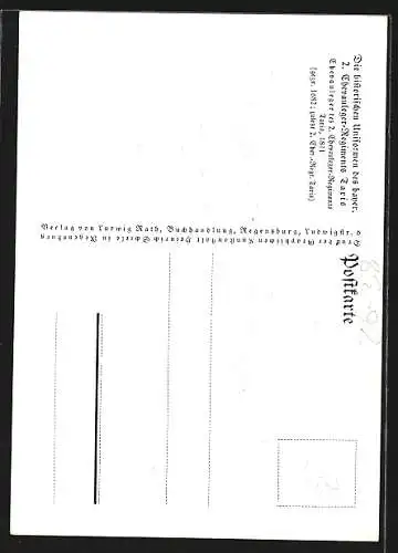 Künstler-AK Anton Hoffmann - München: Uniformen des bayer. 2. Chevauleger-Regiment Taris, Chevauleger mit Schwert 1811