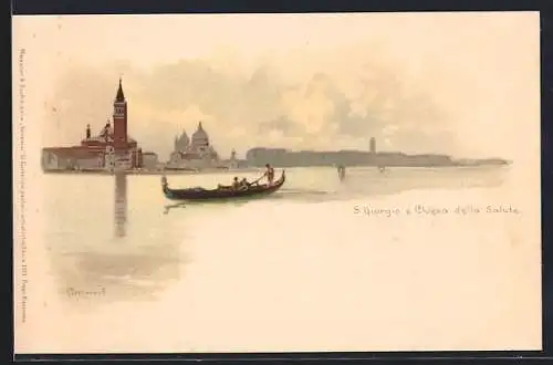 Künstler-AK Venedig, S. Giorgio u. S. Maria della Salute