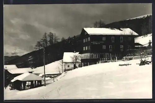 AK Ortisei /Val Gardena, Albergo S. Giacomo im Winter