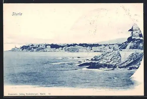 AK Sturla, Ortspanorama vom Wasser aus