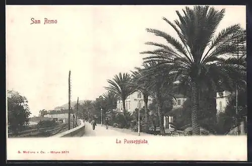 AK San Remo, La Passeggiata