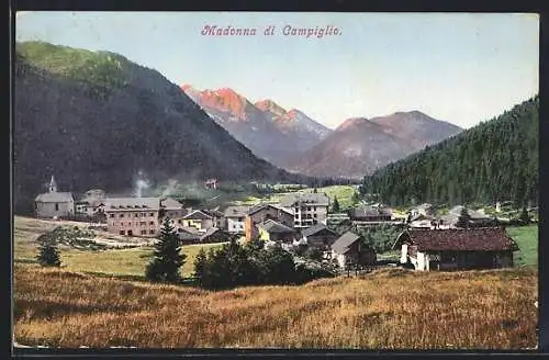 AK Madonna di Campiglio, Totalansicht aus der Vogelschau