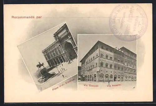 AK Firenze, Place Vict. Emanuel, Via Sassetti & Via Anselmi