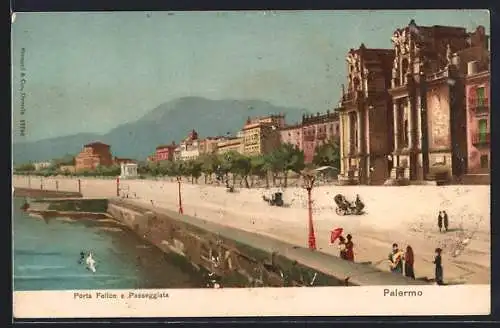 Lithographie Palermo, Porta Felice e Passegiata