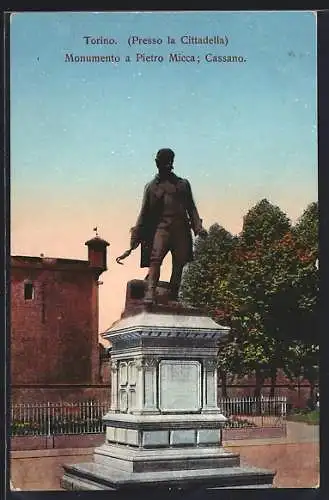 AK Torino, Presso la Citadella, Monumento a Pietro Micca Cassano