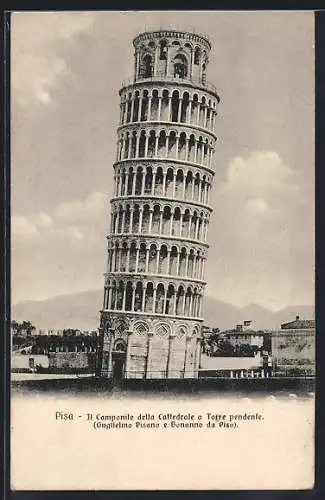 AK Pisa, La Torre Pendente, Der schiefe Turm von Pisa