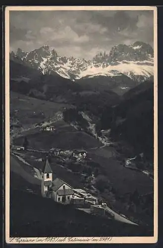 AK S. Cipriano, S. Cipriano col Catinaccio