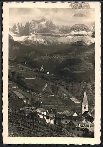 AK St. Magdalena bei Bozen, Teilansicht mit Rosengarten